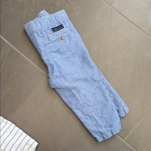 Janie and Jack White and Blue Striped Button Down Shirt - Picture 5 of 7